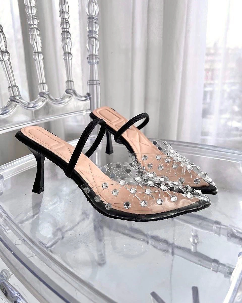 صندل نیم طلق ، مدل یاس پاشنه بلند