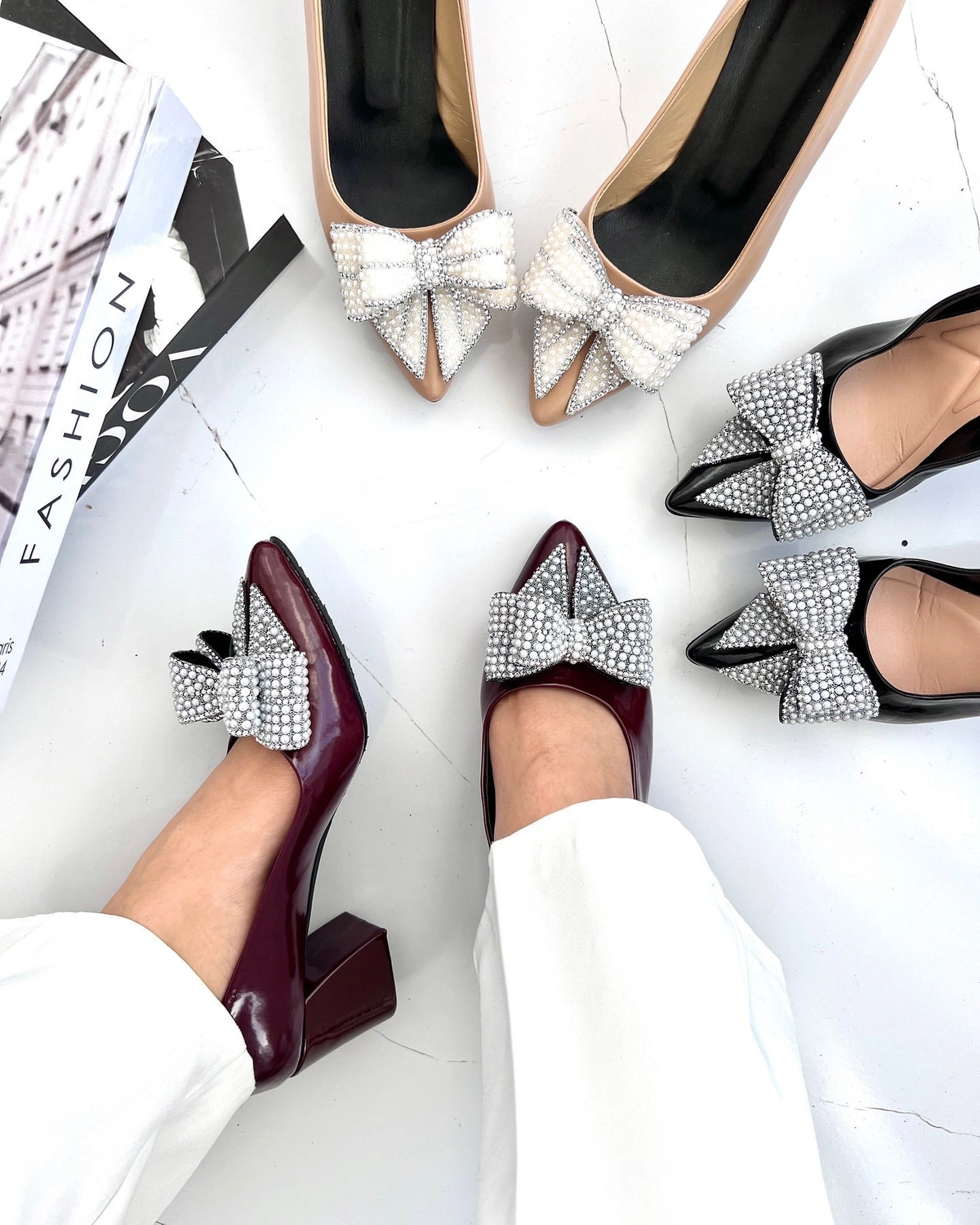 کفش استلتو پاپیون دار 