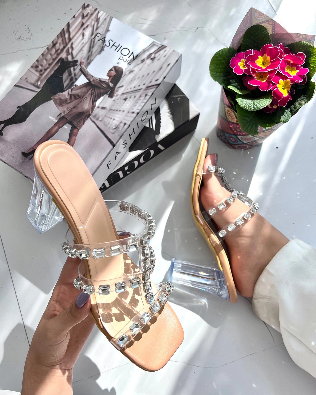 صندل طلقی نگین پرچ ، مدل باوان