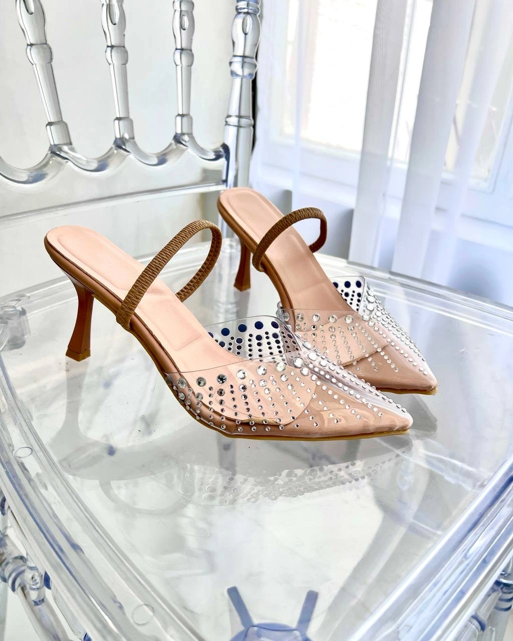 صندل نیم طلق، مدل ماهورا پاشنه کوتاه