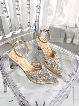 صندل نیم طلق ، مدل سنگی پاشنه کوتاه 